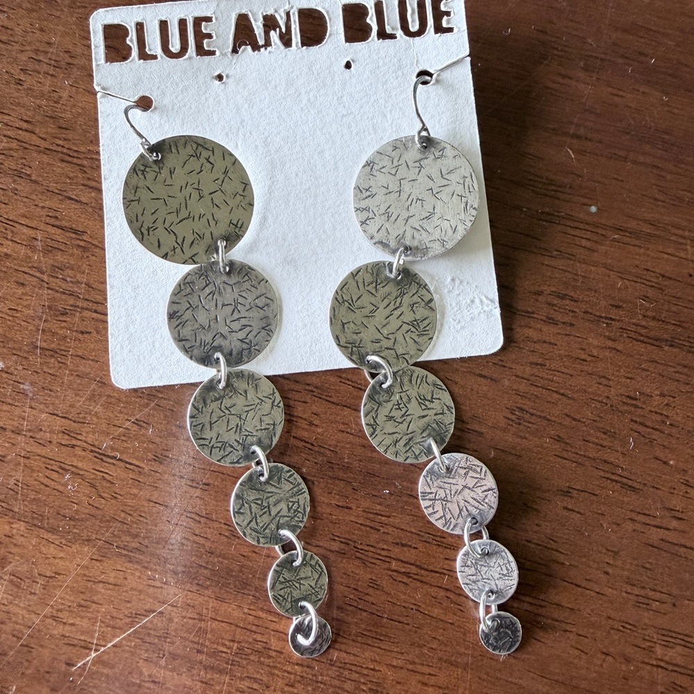 Amazing Sterling Silver Dangle Earrings by Oregon artist Blue and Blue